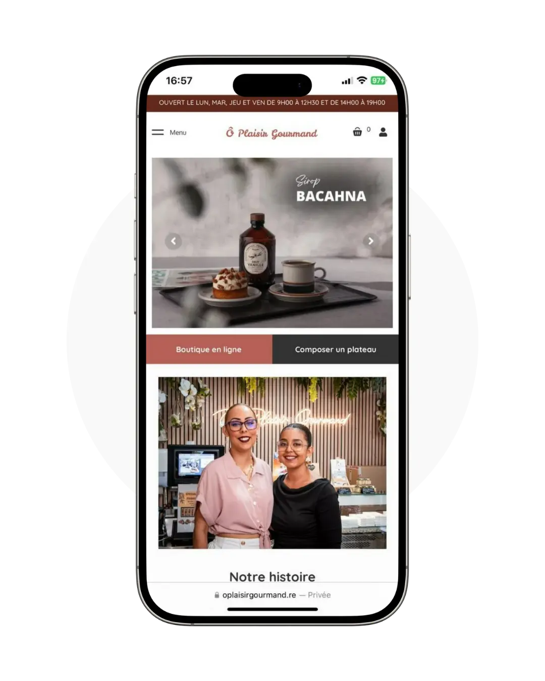 Boutique Ô Plaisir Gourmand sur mobile